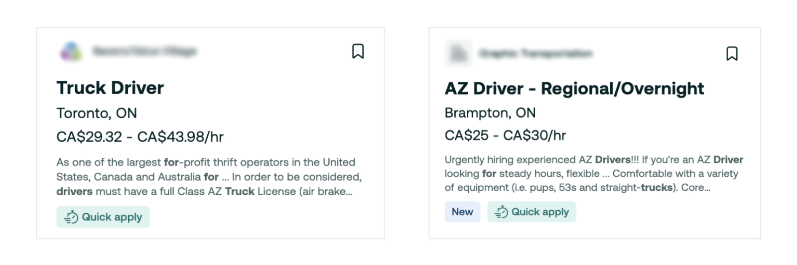 AZ Driver LMIA Listings