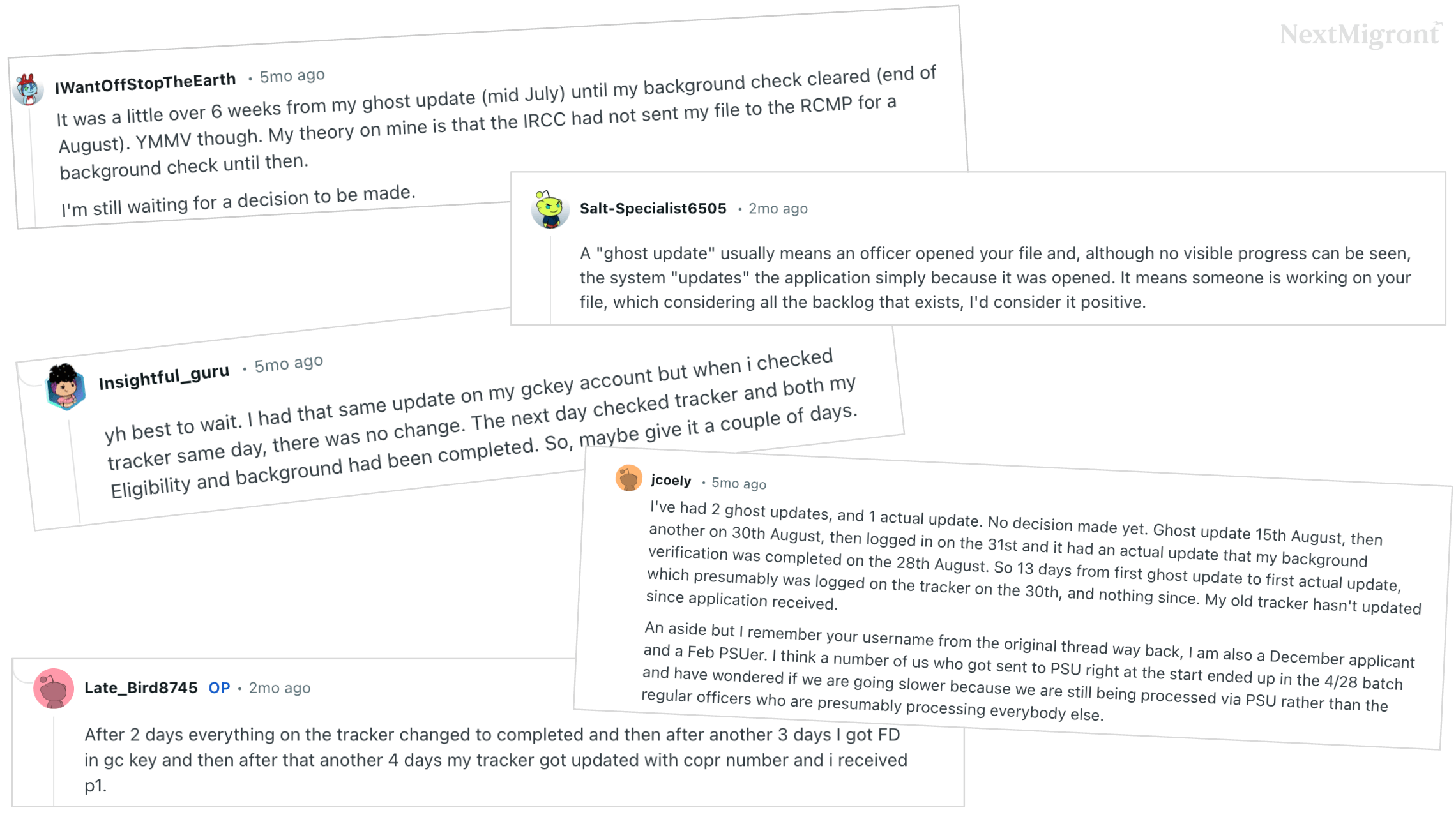Example ghost updates